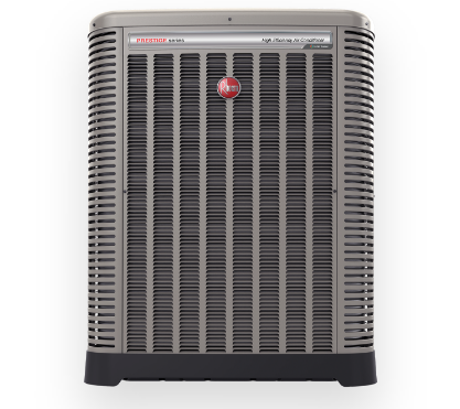 A rheem air conditioner on a white background
