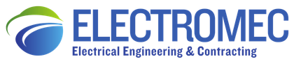 a logo for electromec electrical engineering and contracting