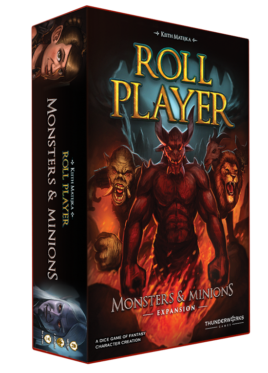 The board game Roll Player with Monsters and Minions by Thunderworks Games