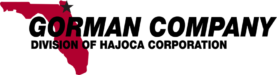 A logo for gorman company division of hajoca corporation