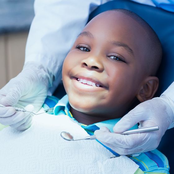 Little Boy Having Dental Checkup — Margate, FL — Crescent Dental