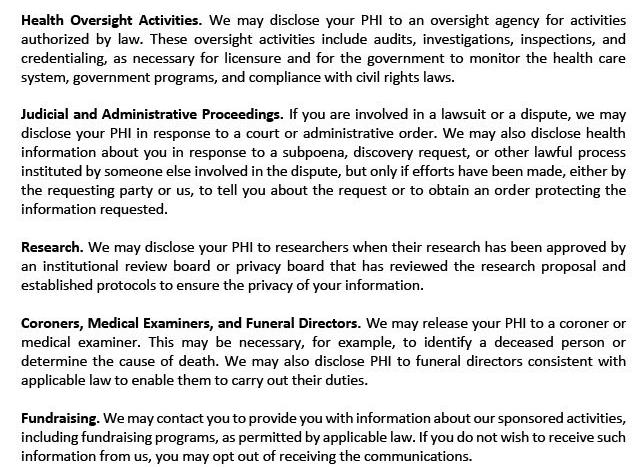 Health Oversight Activities — Margate, FL — Crescent Dental