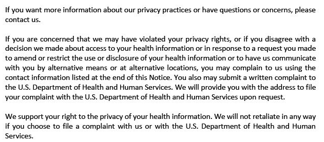 Questions and Complaints Info — Margate, FL — Crescent Dental