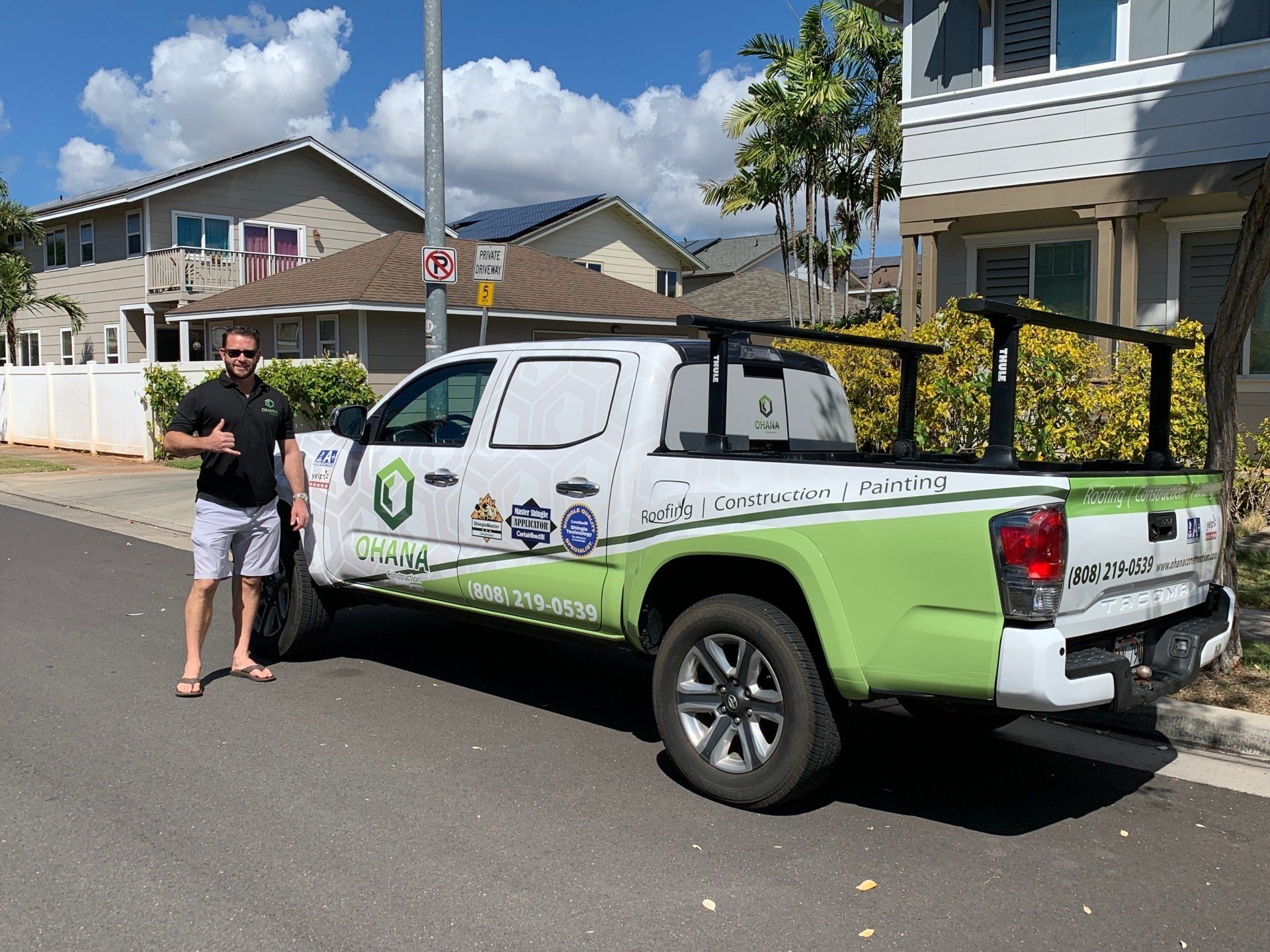 corner view truck graphics