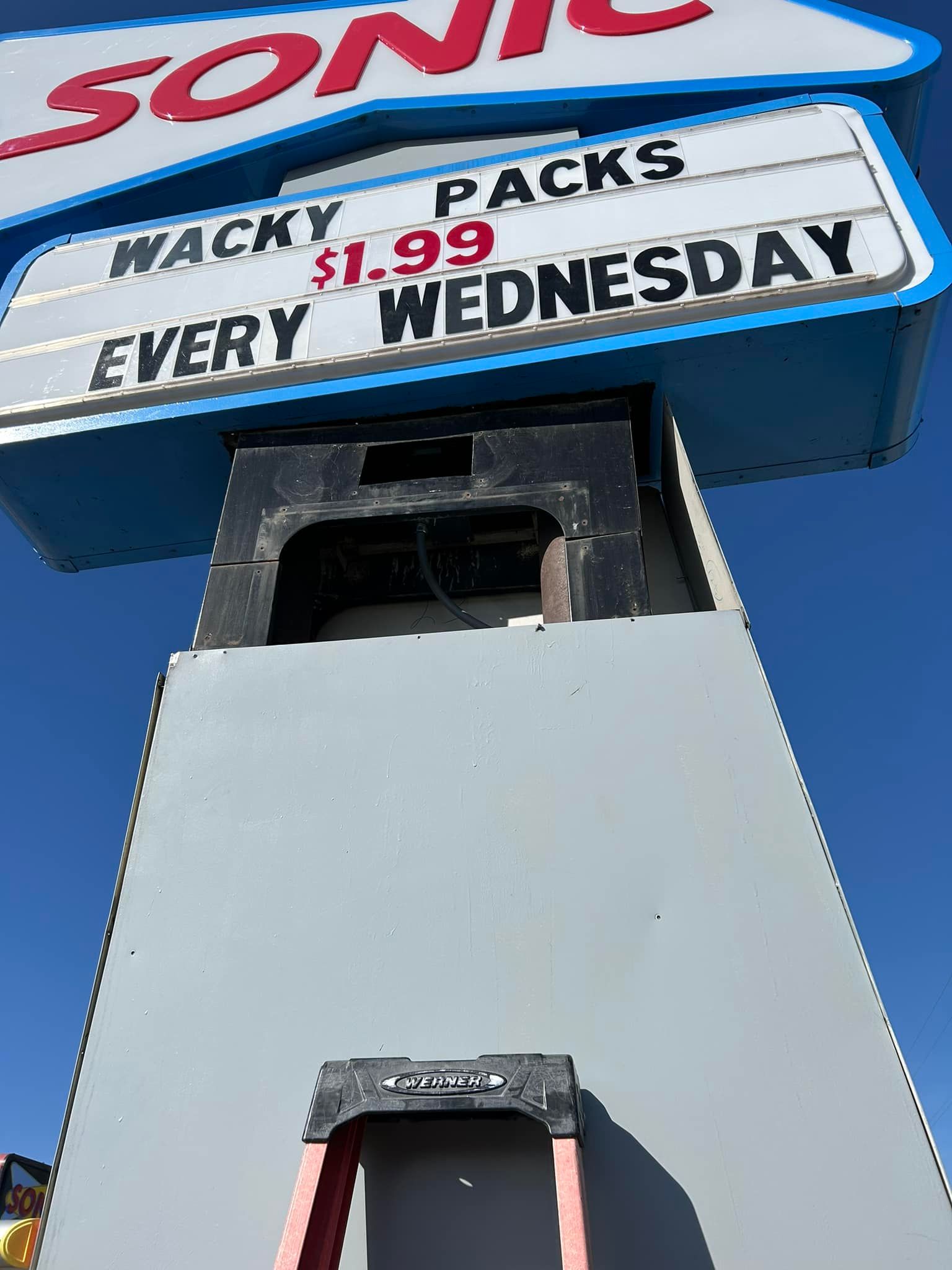 Sonic restaurant sign: 