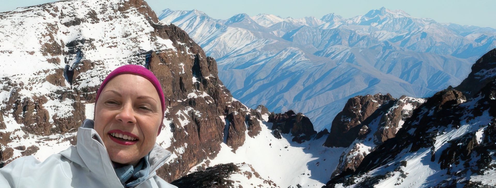 Mona Suzann auf ihrer verhängnisvollen Wanderung, die ihre Selbstheilungskräfte gefordert hat.