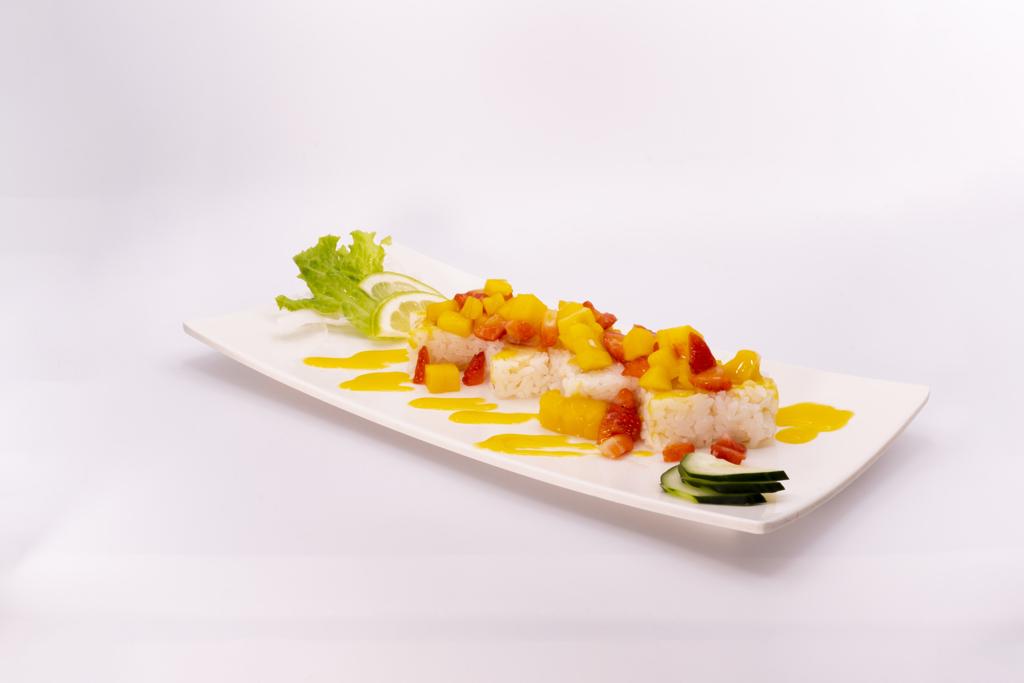 riso fragole e mango