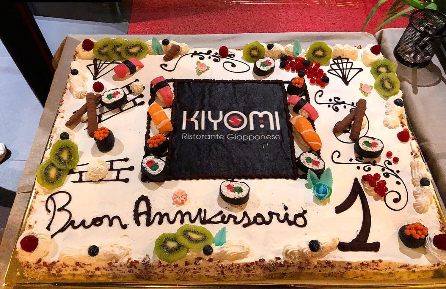 torta per anniversario del ristorante