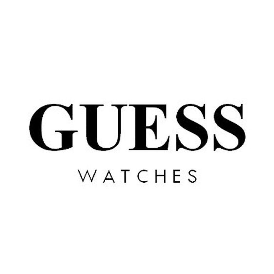 The logo for guess watches is black and white on a white background.