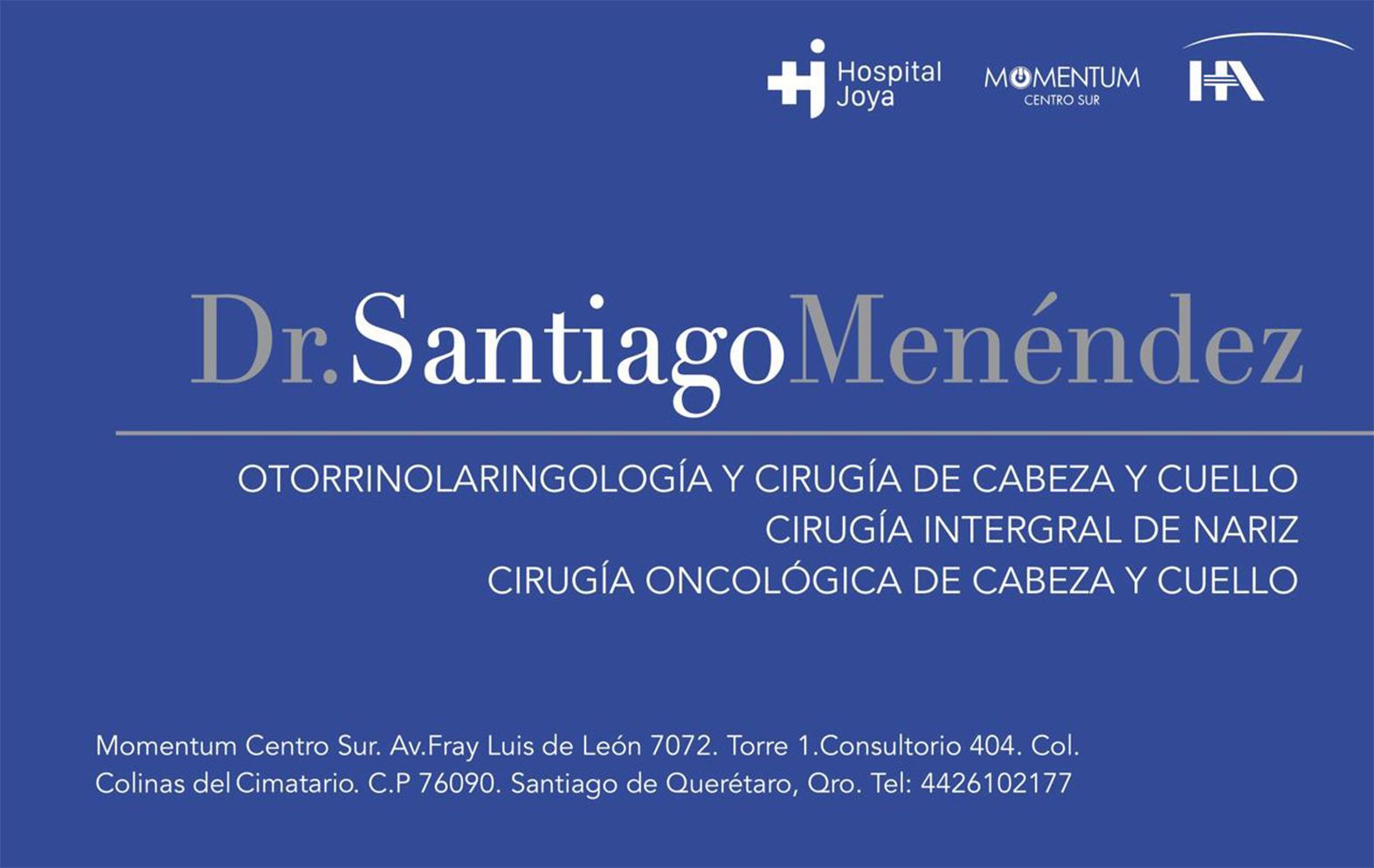 DR. SANTIAGO MENÉNDEZ ZERTUCHE