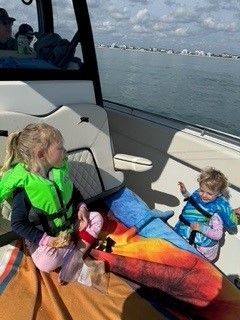 Kids Enjoying in Boat — Murrells Inlet, SC — Diamond Nautical