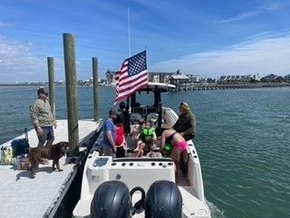 Family Entering on Boat — Murrells Inlet, SC — Diamond Nautical
