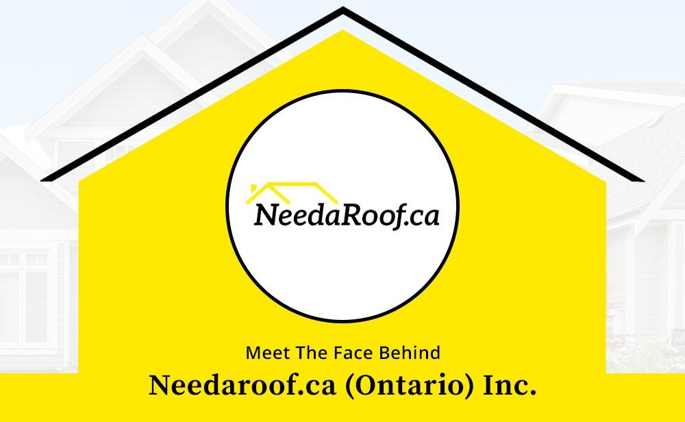 A yellow house with the words needaroof.ca on it