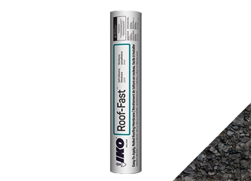 A roll of roof fast roofing material on a white background.