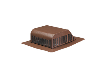 A brown roof vent on a white background.