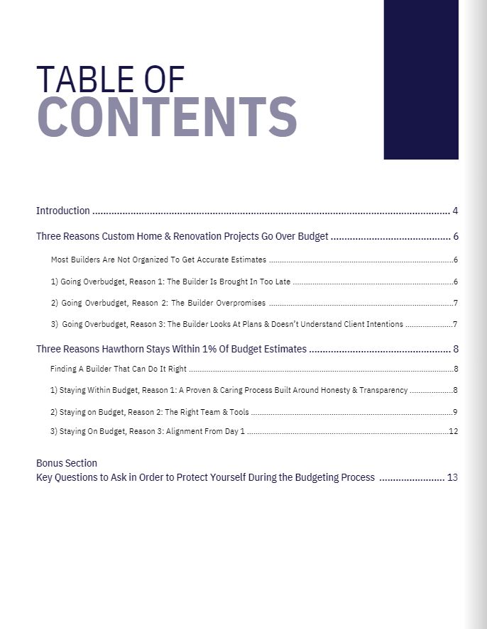 HAWTHORN BUILDERS BUDGET E-BOOK