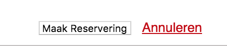 A sign that says ' maak reservering annuleren ' on it