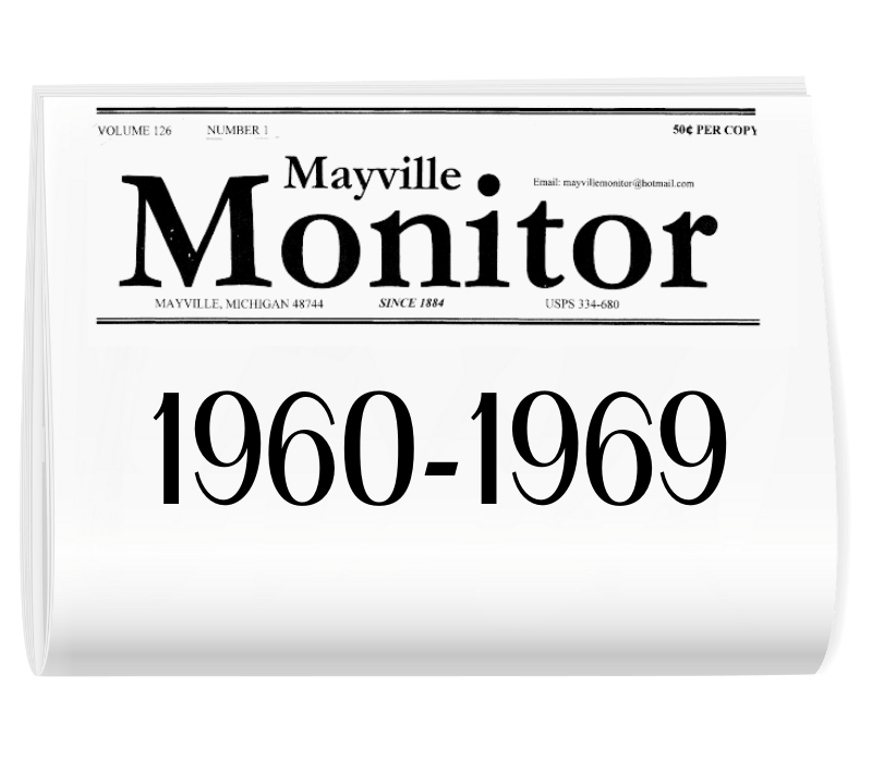 A newspaper from mayville monitor from 1960-1969