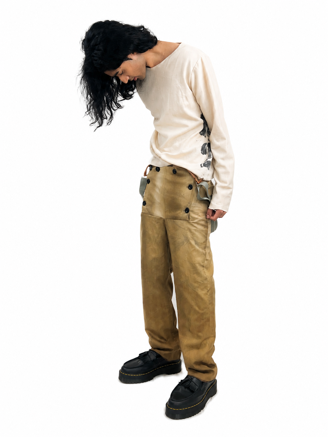 Camouflaged sailor trousers