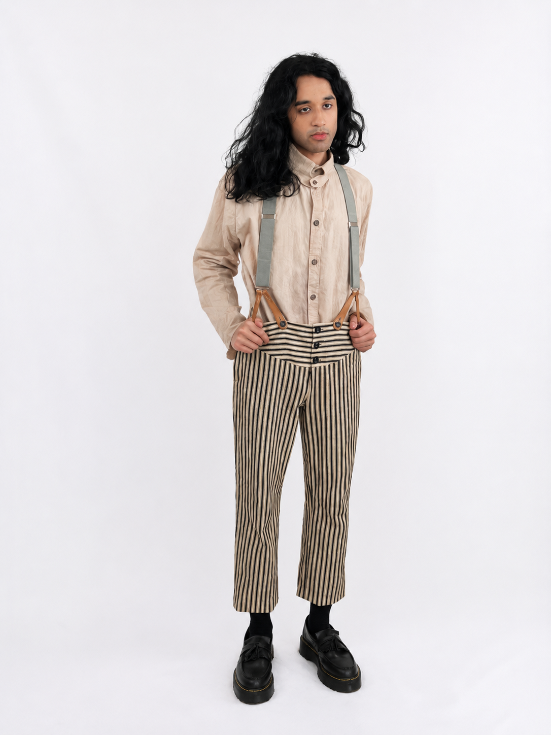 Tea dyed tab collar shirt