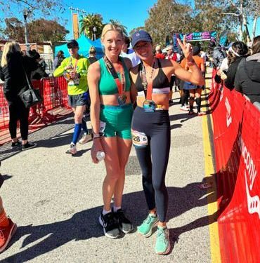 Ventura Marathon Finish Line Image with two participants image