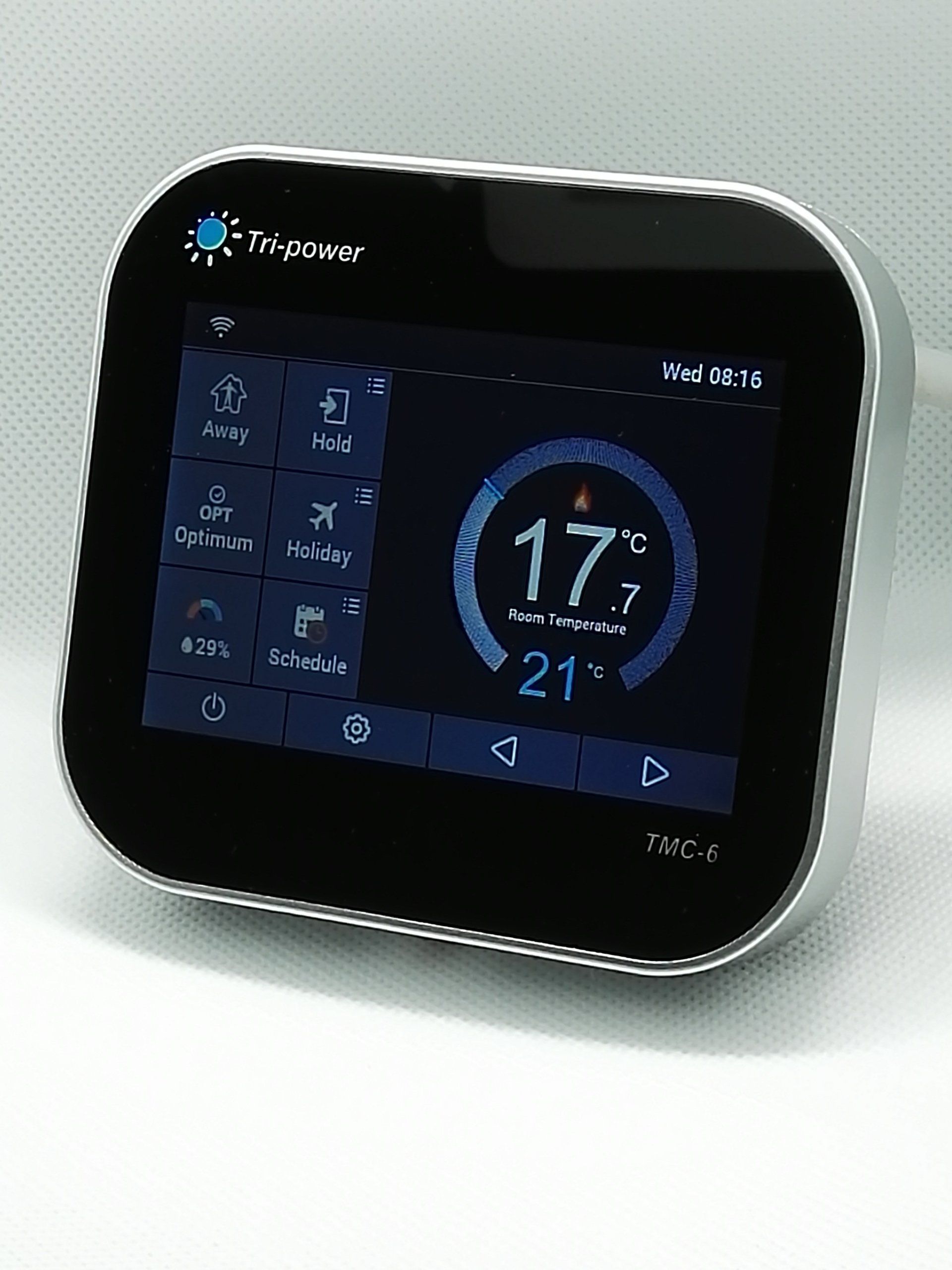 Wifi enabled Thermostat Black