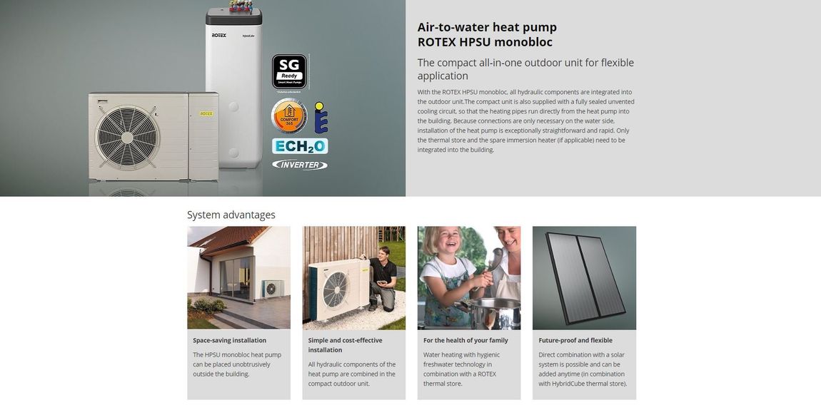 air-to-water heat pumps
