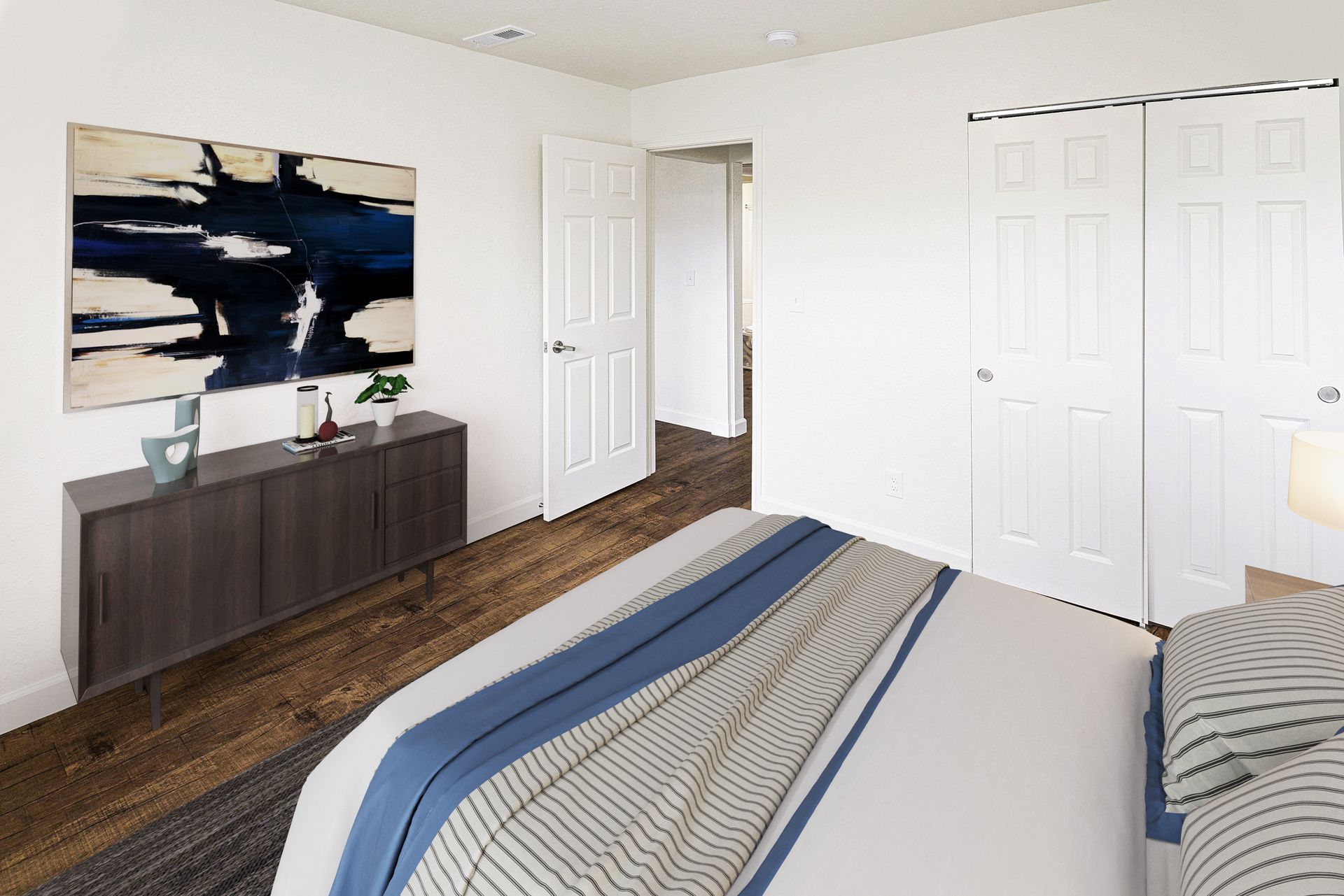 second bedroom staged