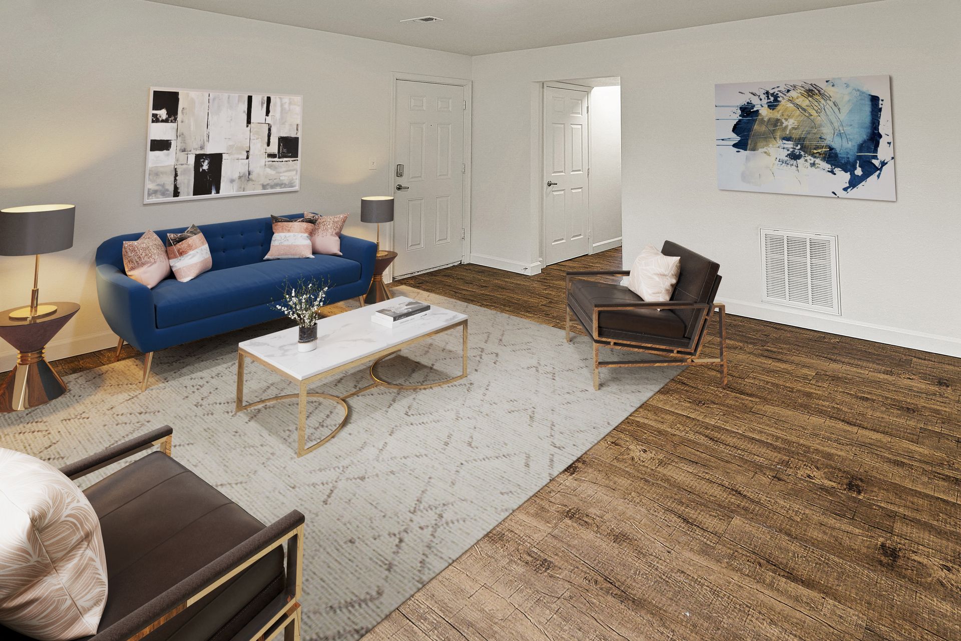 spacious three bed living room