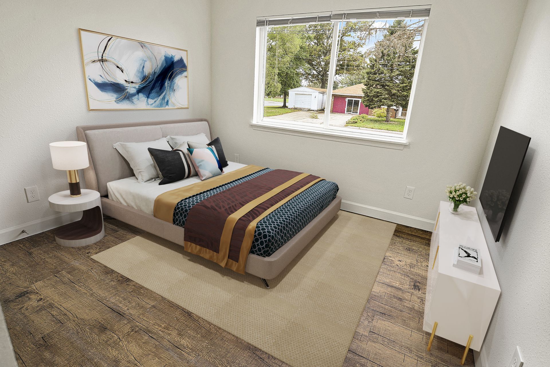 townhome two bedroom staged