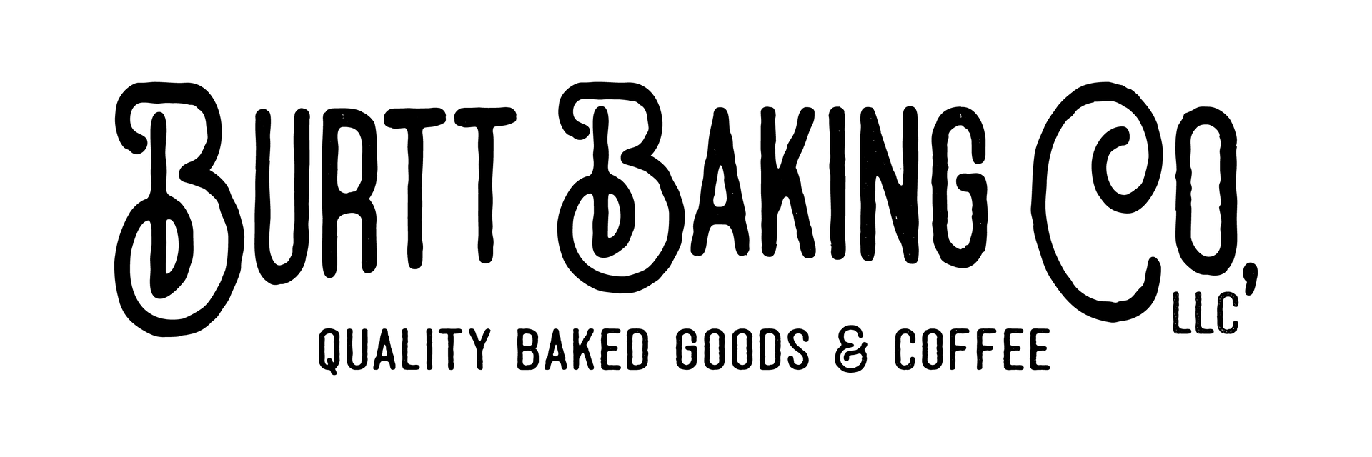Logo for Burtt Baking Co. in black font with "Quality Baked Goods & Coffee" below.