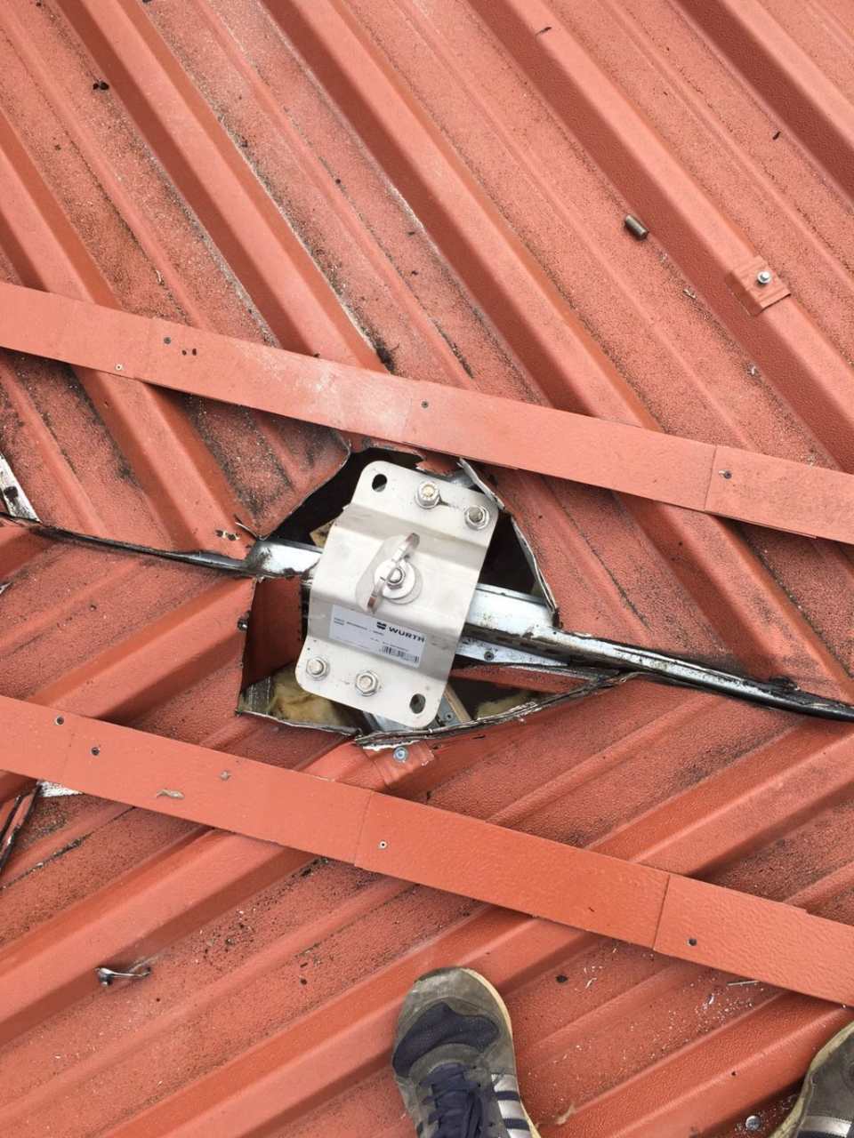 linea vita in una copertura