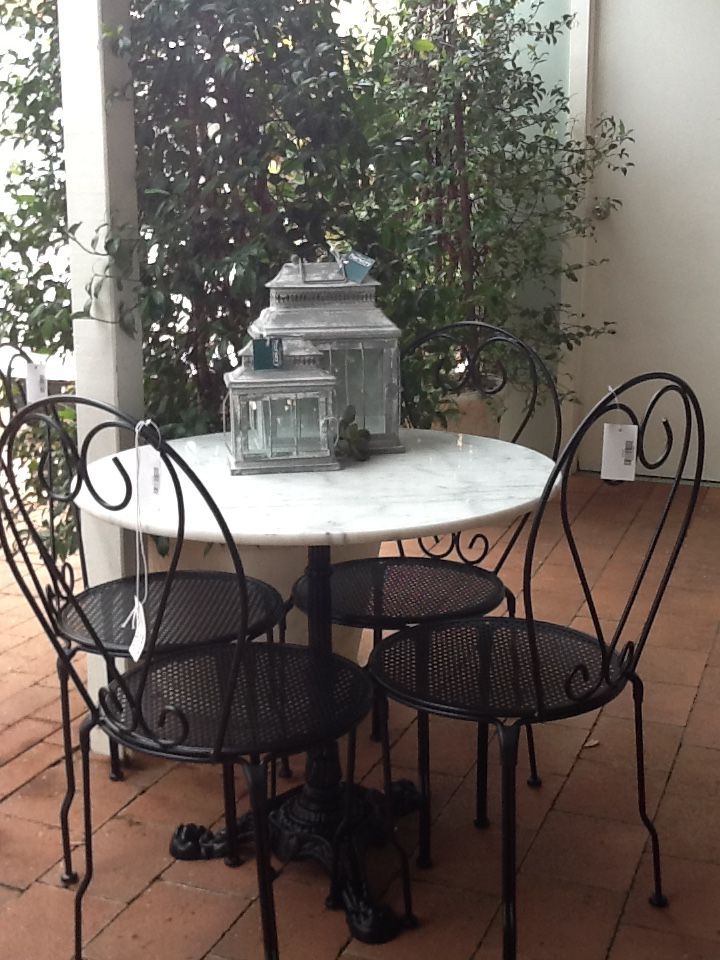 Marble Table And Chairs Arrangement - Magnolia Nursery, Dubbo NSW