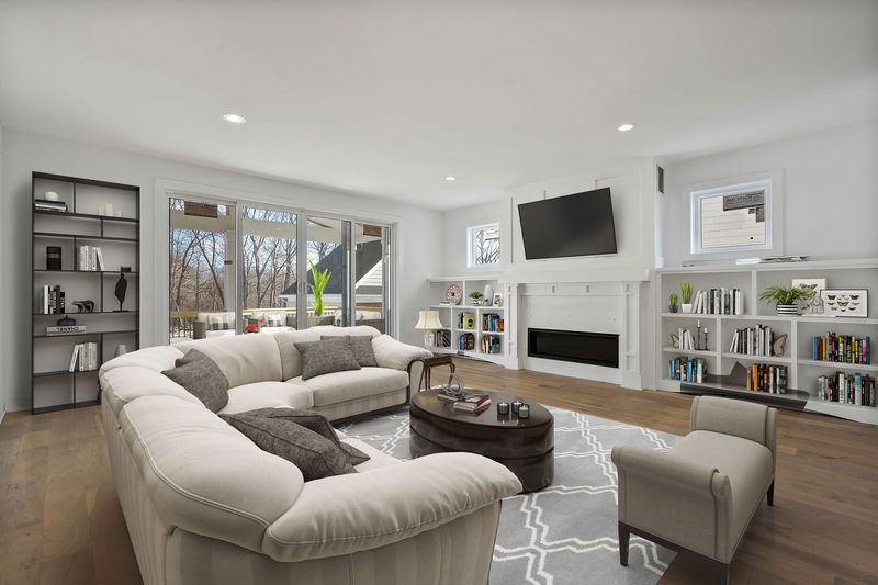 Living room after staging