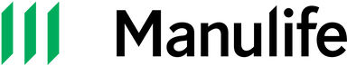 The manulife logo is green and black on a white background