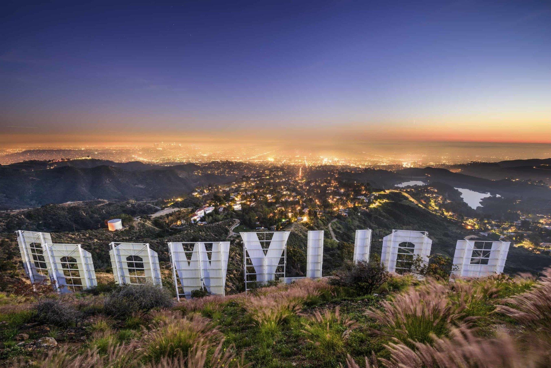 Aerial View from behind the HollywoodSign