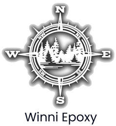 Winni Epoxy logo with compass rose and pine trees above the text “Winni Epoxy”