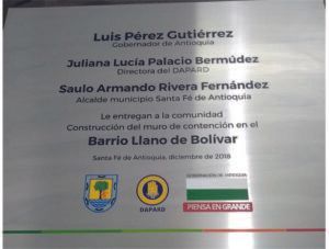 Llaverplas, fabricamos placas metálicas para inauguración de obras.