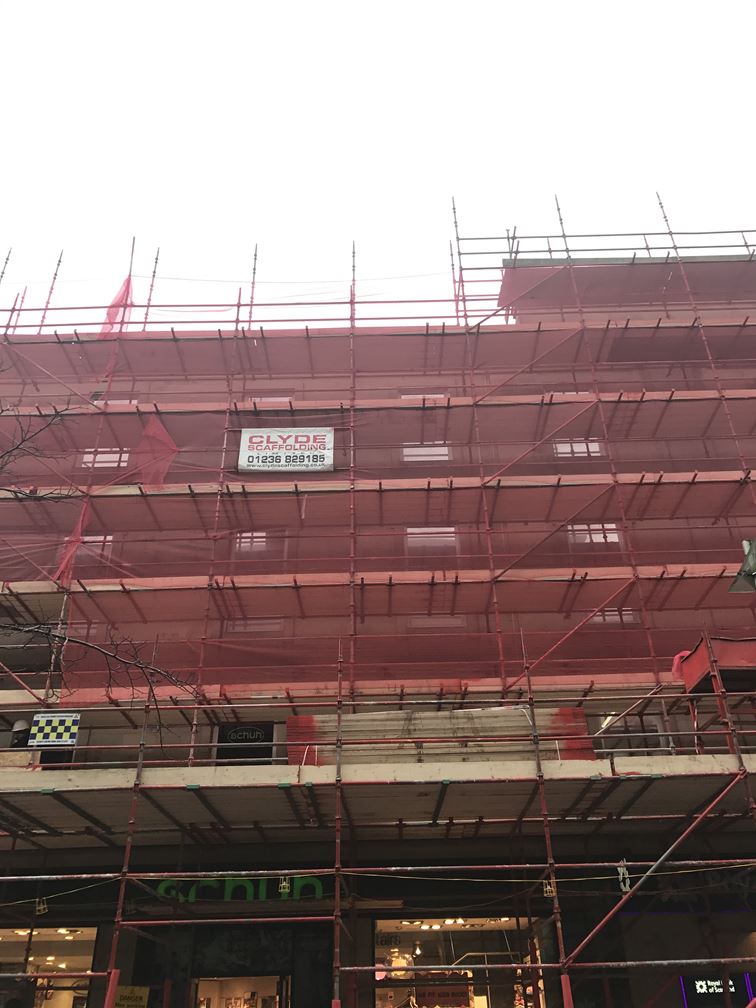 Buchanan Streest scaffolding work