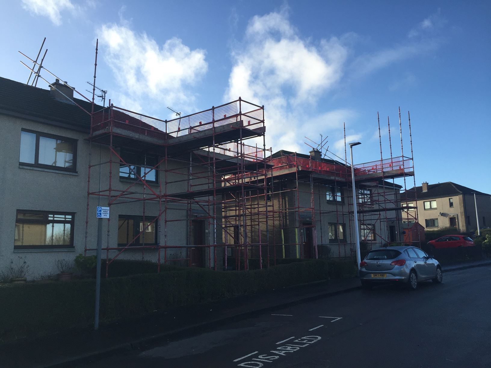 scaffolding at Grangemouth