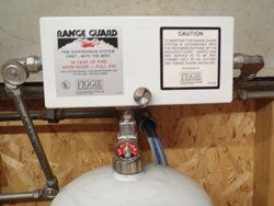 Hood Cleaning — White Fire Extinguisher in Santa Cruz, CA