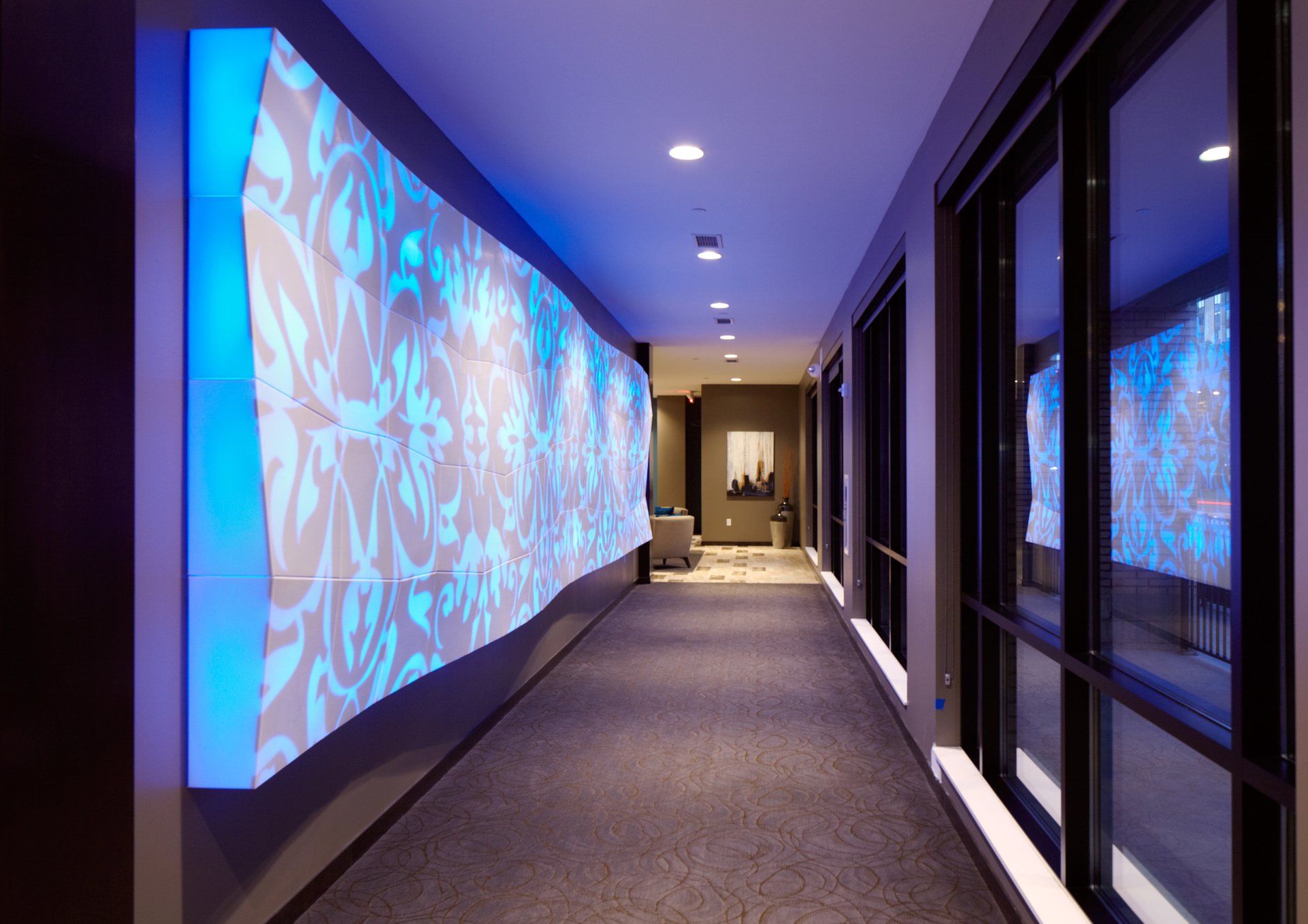 Hallway with Art Mural | 222 Hennepin
