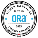 The logo for the power rankings elite 1% by j turner research