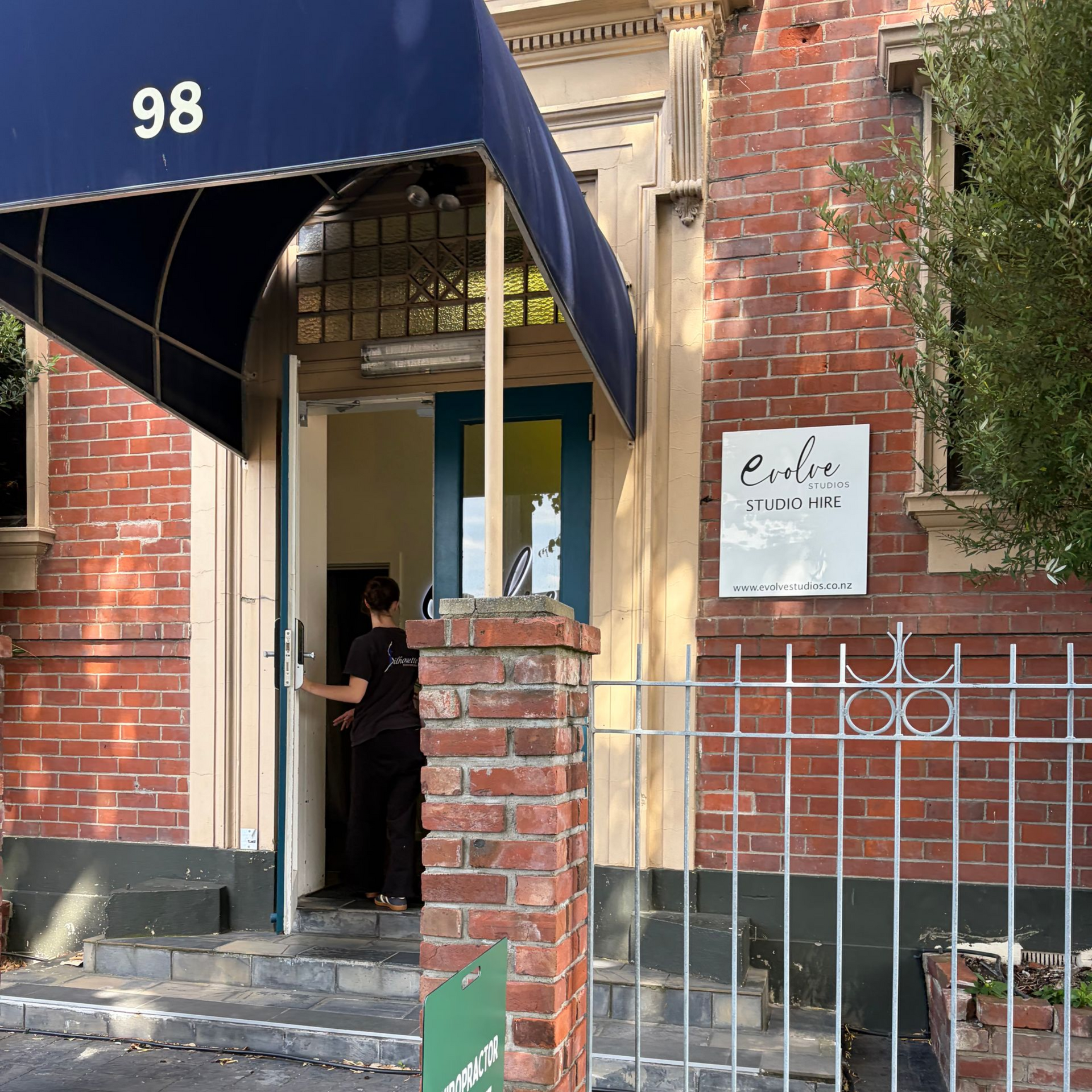 Entrance to Self-Trust Chiropractic at Evolve Studios, 98 Carlyle Street, Sydenham