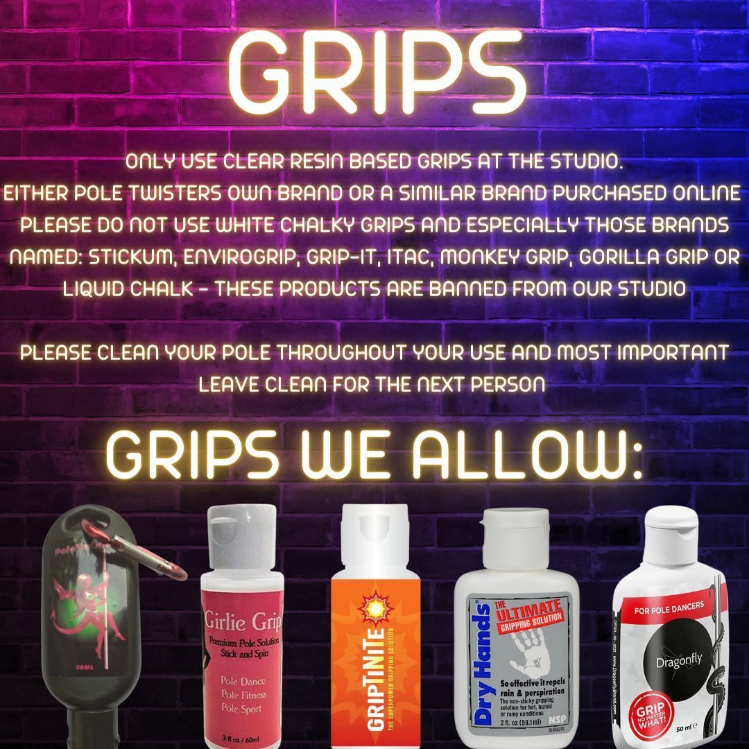 What grips are banned from our studio and what grips you can use