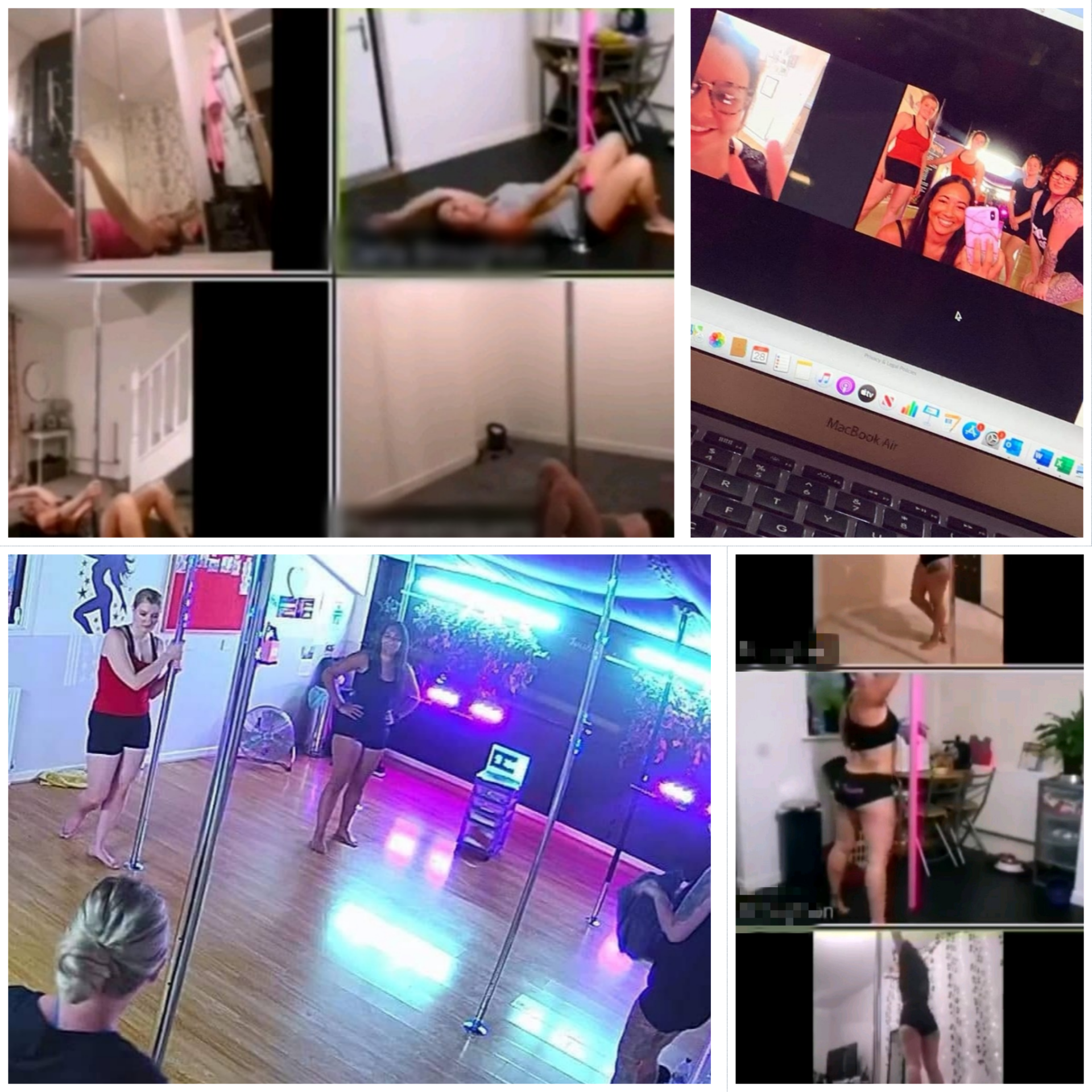 Virtual online pole dance courses