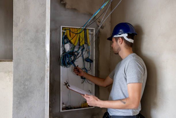 Electrician working at a construction site