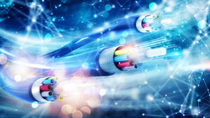 internet connection optical fiber concept fast