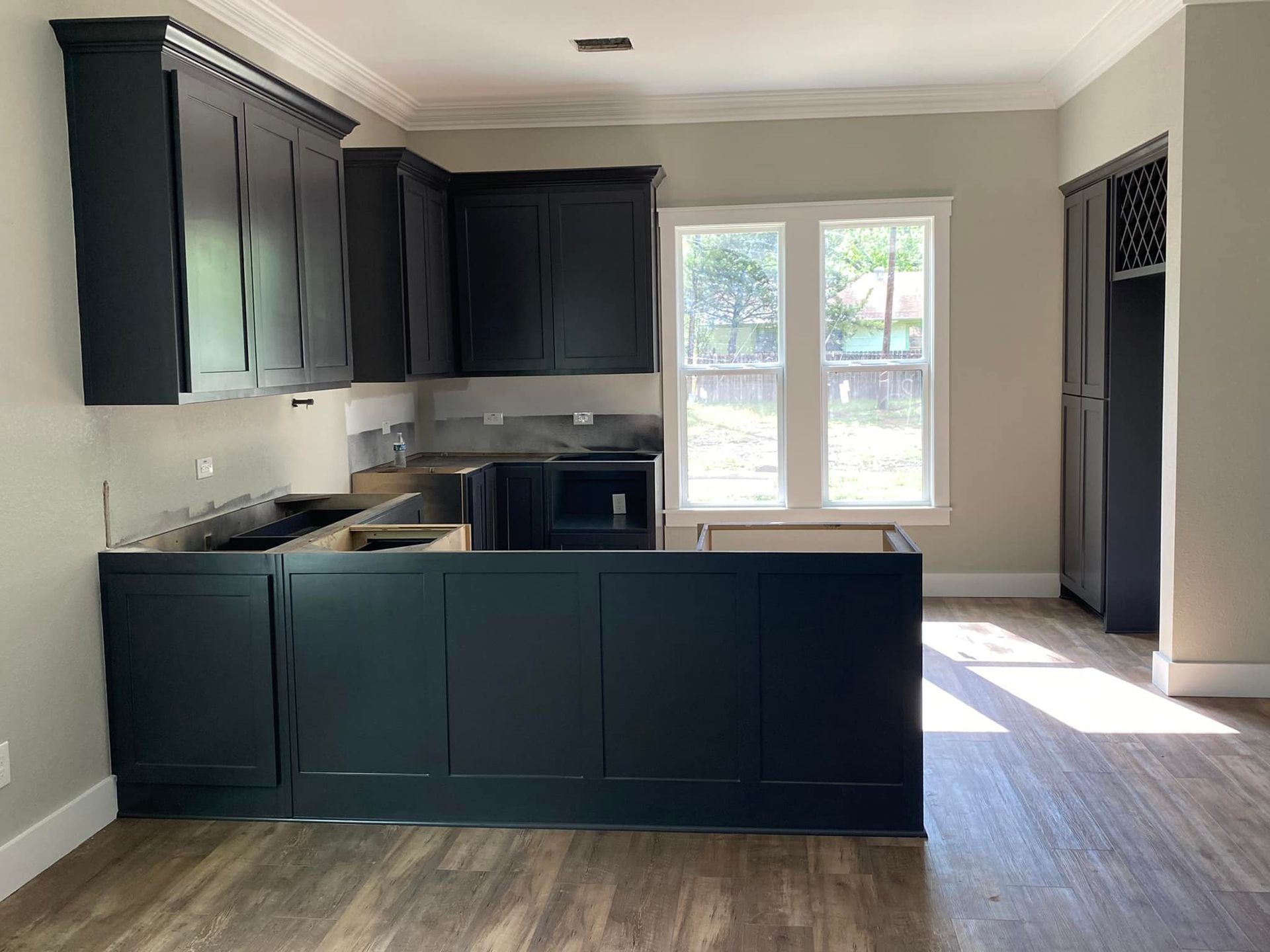 freshly painted kitchen