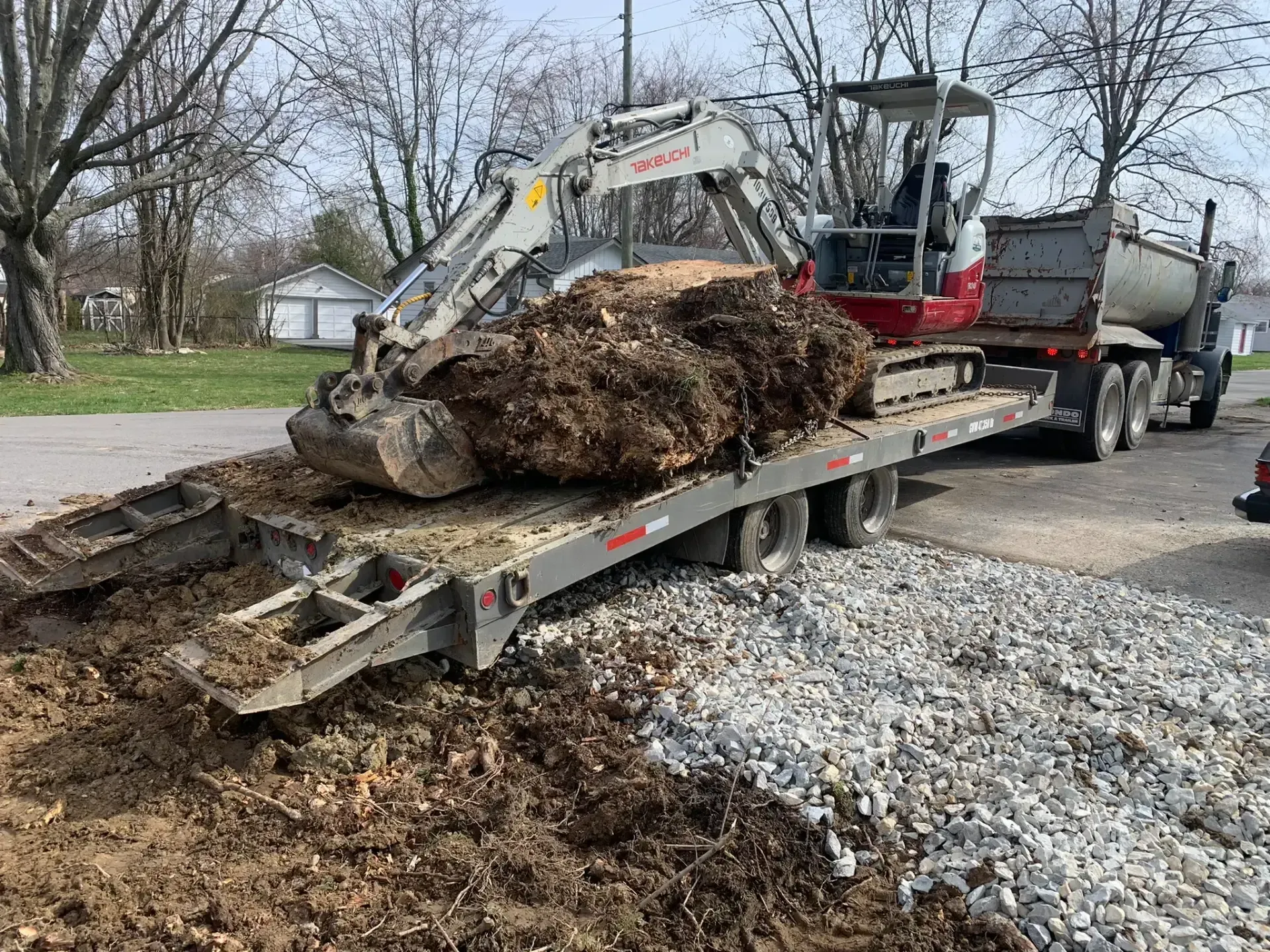 A heavy equipment recovery in Madison, IN by Earth Shaping LLC
